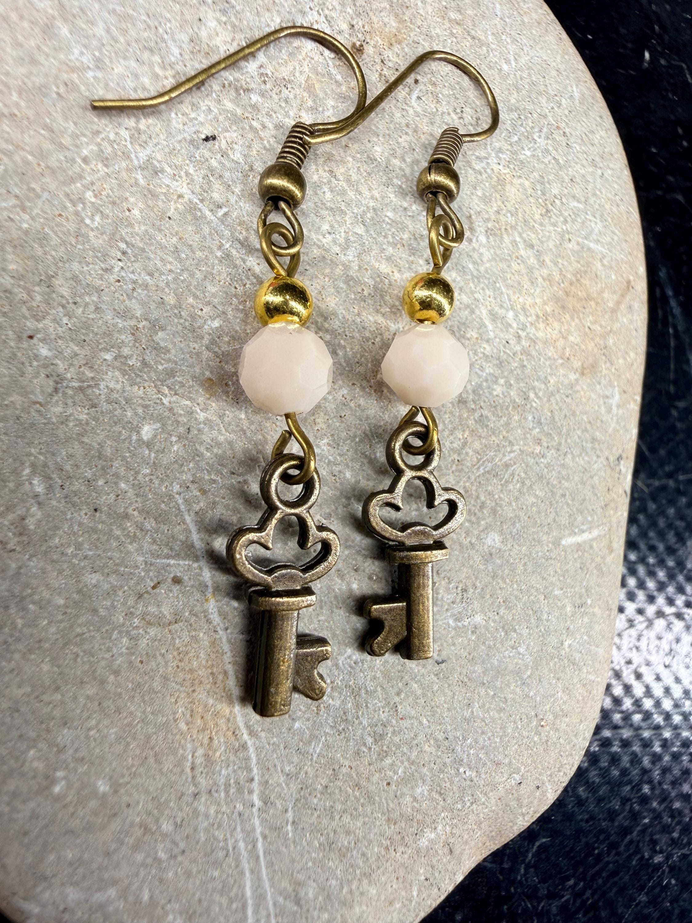 Boucles D'oreilles Anciennes Pendantes - Bijoux Vintage Occasion (taille 9-15 Cm)