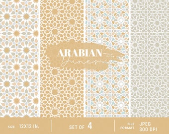 Arabian digital paper, Moroccan Digital Paper, Arabic Pattern, Islamic Pattern, Ramadan Paper, Eid Paper, Moroccan Background, Islamic print