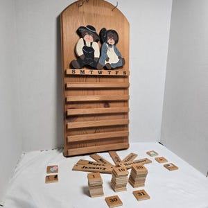 90s Wood Calendar - Etsy