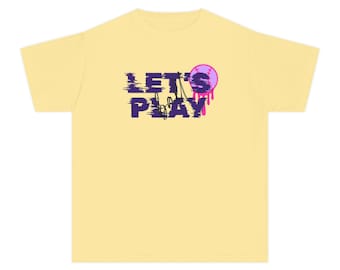 Lets Play Ball Girls Retro Softball Tee