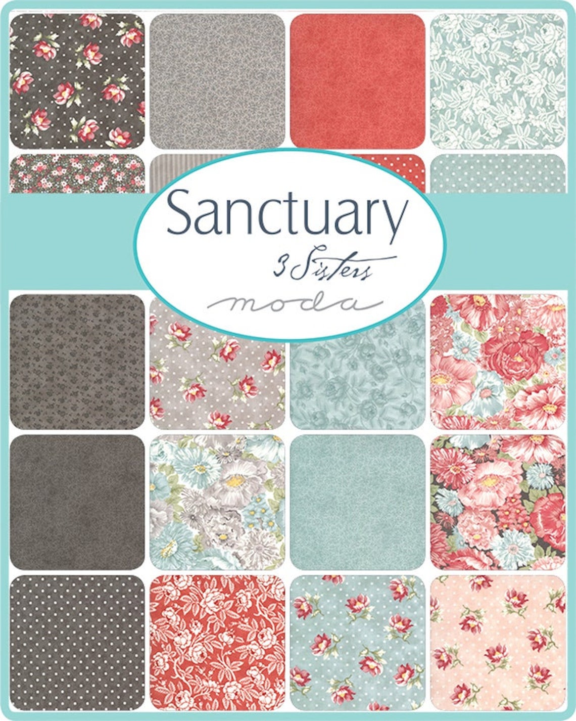Sanctuary by 3 Sisters for Moda Fabrics Fat Quarter Bundle 40 Etsy