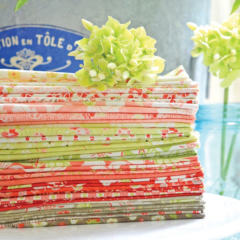Strawberries & Rhubarb Jelly Roll by Fig Tree for Moda Fabrics Etsy