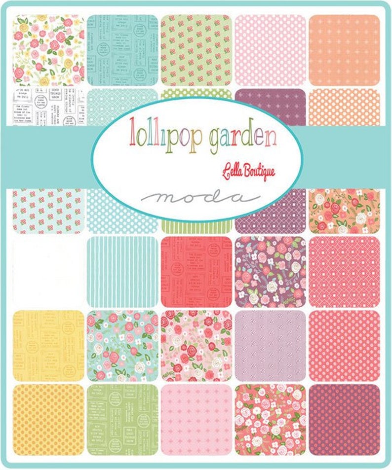 Lollipop Garden Layer Cake by Lella Boutique for MODA Modern Quilt Fabric
