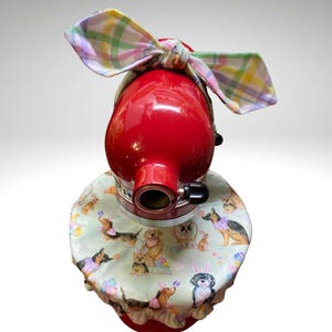 Mixer Reversible Bowl Cover and Matching Elastic Bow Outfit for Stand Mixer | Easter Dogs Kitchen Decor Accessories