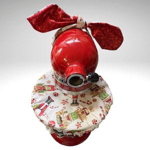 Mixer Reversible Bowl Cover and Matching Elastic Bow Outfit for Stand Mixer | Nutcracker Christmas Kitchen Decor Accessories