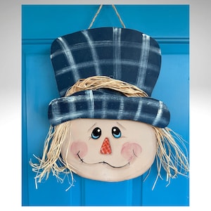 Handmade Scarecrow Door Hanger: Fall Farmhouse Decor
