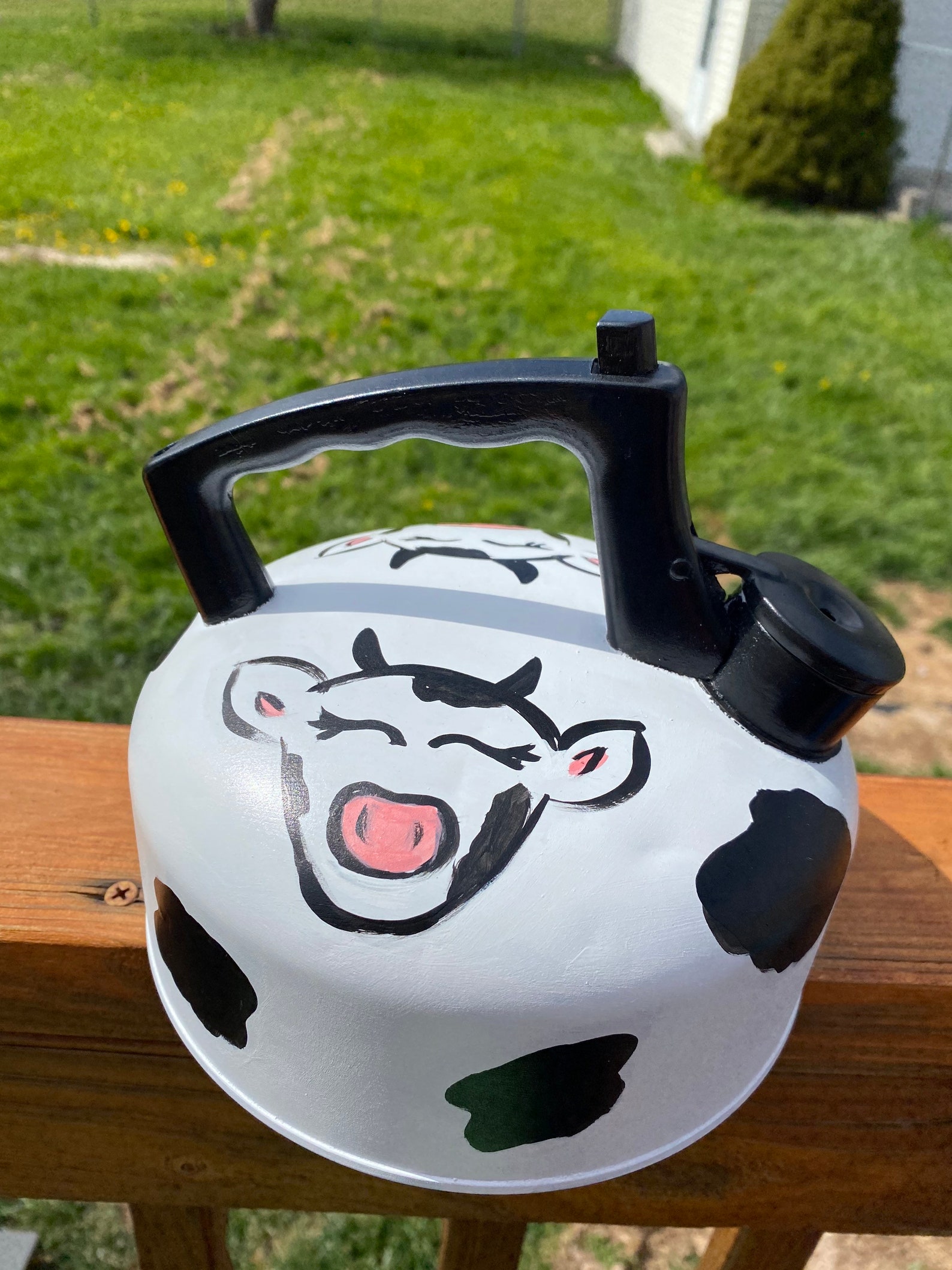 Cow tea kettle hand painted farm animals country decor Etsy
