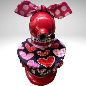 Mixer Reversible Bowl Cover and Matching Elastic Bow Outfit for Stand Mixer | Valentine Kitchen Decor Accessories