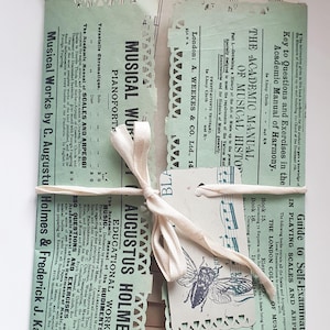 Spartiti musicali vintage/spartiti per artigianato/diari/lavoretti con la carta. Formato A6 e A4.