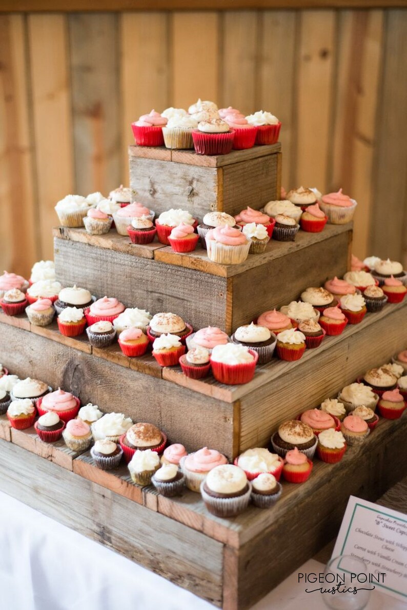 Rustic Wooden Wedding Cake Stand Platform For Cakes And Etsy