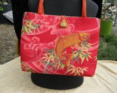 Handmade tote bag or shoulder bag, Asian Style Bag