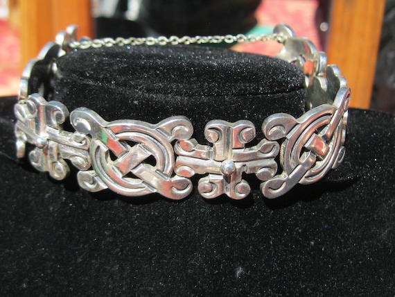 Vintage Mexican Silver Bracelet - image 1