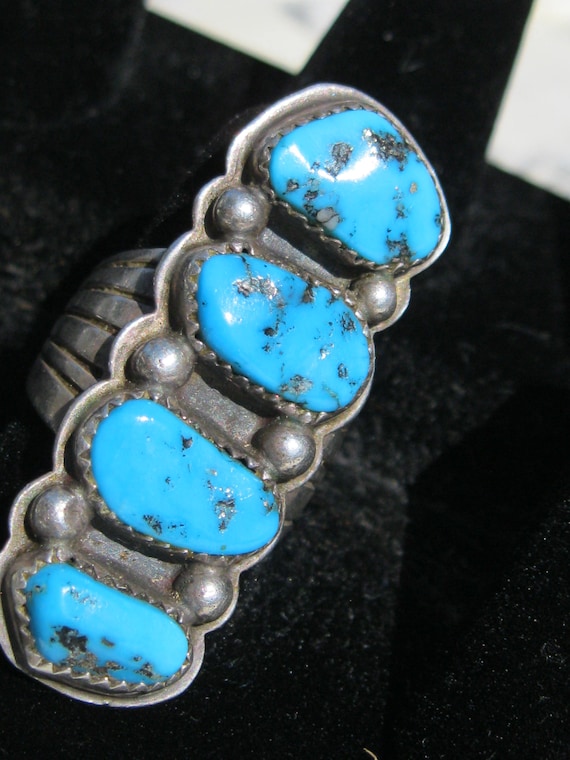 Tommy Moore Sterling Turquoise Ring ,sz 8.5, Famou