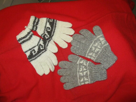 Wool Gloves, hand knit - image 3