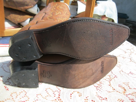 Vintage Old West Cowboy Boots, sz 10D  Mens - image 5