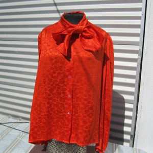 Italian Designer Blouse, Silk Collar Tie Blouse