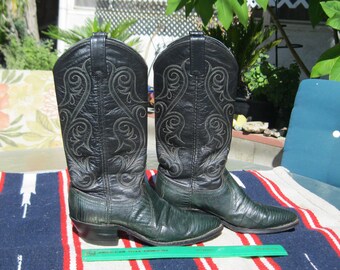 green cowboy boots mens