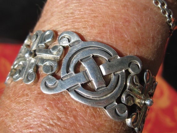 Vintage Mexican Silver Bracelet - image 7