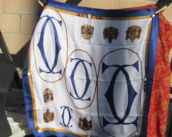 Cartier Silk Scarf, Paris, France Designer Scarf
