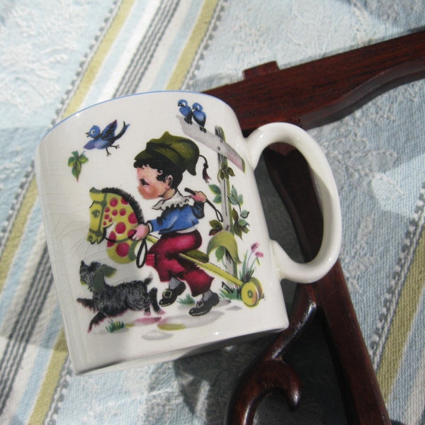 Childs Mug Vintage Lord Nelson Pottery, Childs ABCD Mug