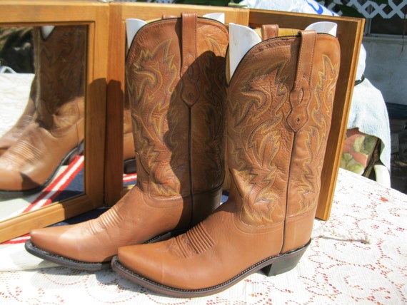 Vintage Old West Cowboy Boots, sz 10D  Mens - image 2