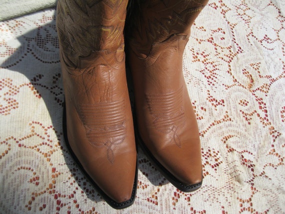 Vintage Old West Cowboy Boots, sz 10D  Mens - image 4