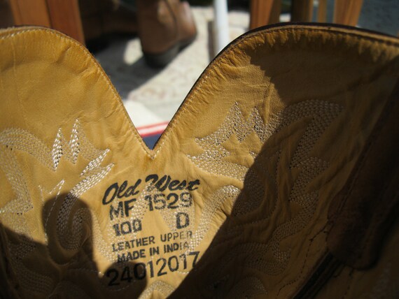 Vintage Old West Cowboy Boots, sz 10D  Mens - image 6