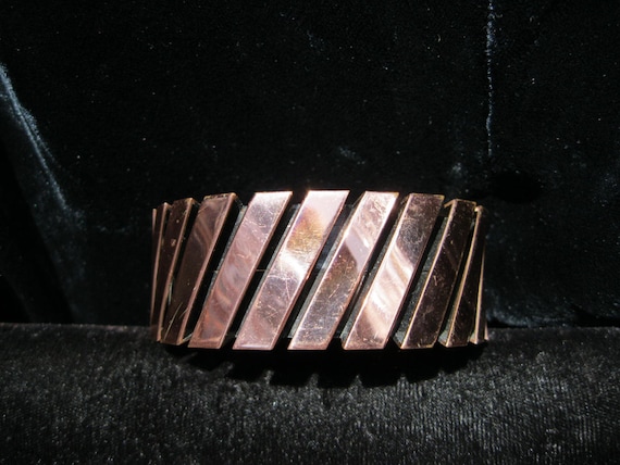 Copper Renoir Cuff, Mid Century Copper Bracelet - image 1