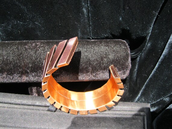 Copper Renoir Cuff, Mid Century Copper Bracelet - image 3