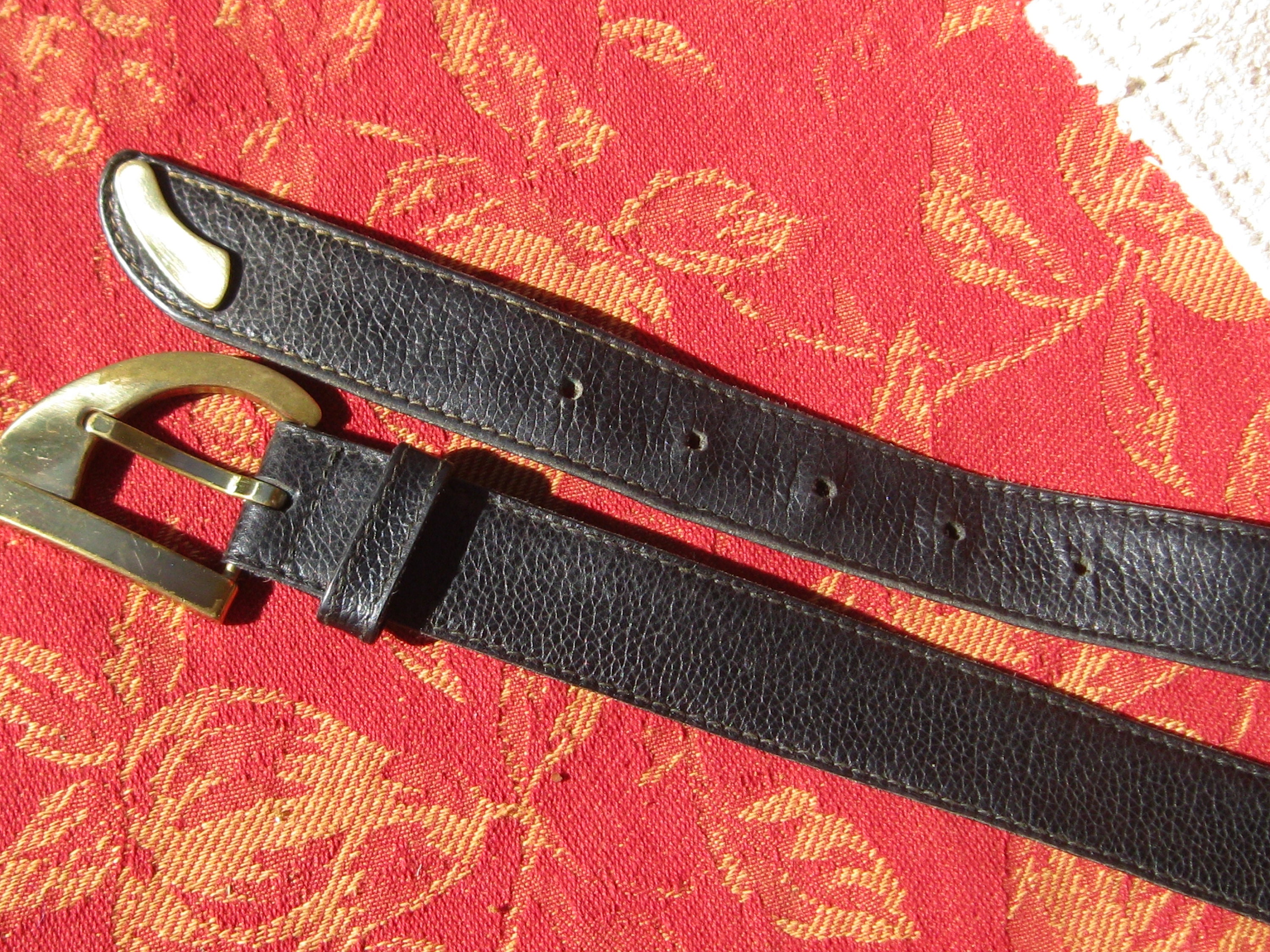 VERSACE Men Black Artificial Leather Belt black - Price in India