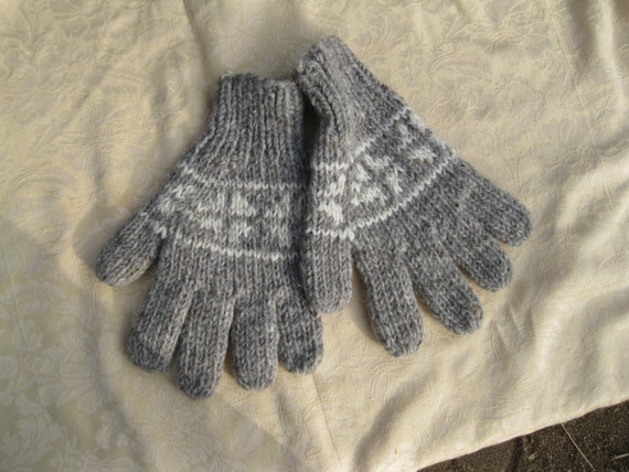 Wool Gloves, hand knit - image 1