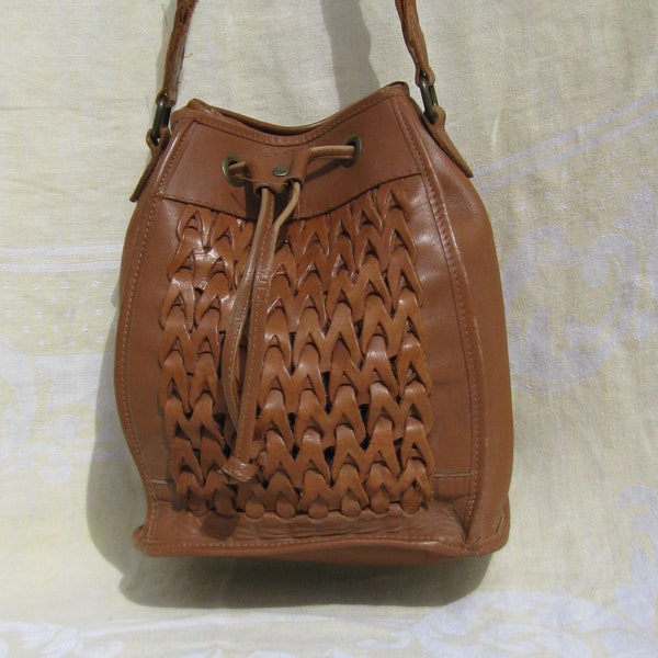 Woven Leather Bag Etsy