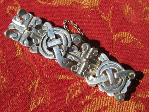 Vintage Mexican Silver Bracelet - image 4