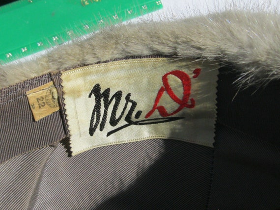 Vintage  Mink Hat , Mid Century Style - image 5