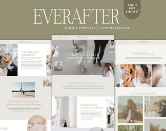 Modern Showit Website Template for Wedding Photographers - Whimsical Showit Template