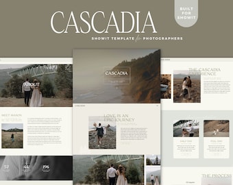 Showit Website Template for Elopement and Wedding Photographers, Family Photographers - Fun, Clean, Modern Showit Template