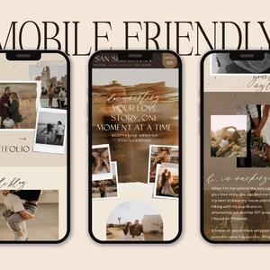 Boho Moody Showit website template for wedding photographers and family photographers