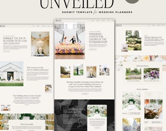 Elegant Showit Website Template for Wedding Planners - Wedding Planner Showit Template