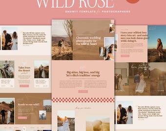 Western Showit Website Template for Family and Wedding Photographers - Bold Showit Template