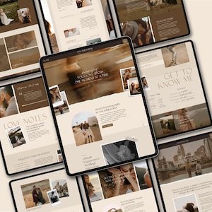 Boho Moody Showit website template for wedding photographers and family photographers