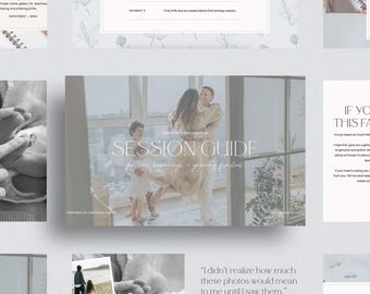 Modern Family Photographer Pricing Guide Canva Template – Family Photography Investment Guide, Newborn Photography Service Guide Canva