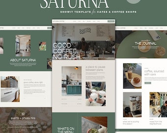 Coffee Shop Website Template - Showit Website Template for Cafes and Coffee Shops