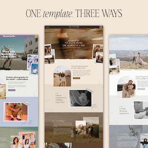 Boho Moody Showit website template for wedding photographers and family photographers