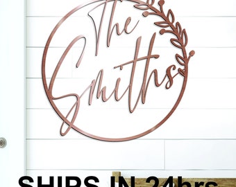 Personalized family name metal monogram sign, last name sign, metal initial, personalized wedding monogram, custom anniversary gift