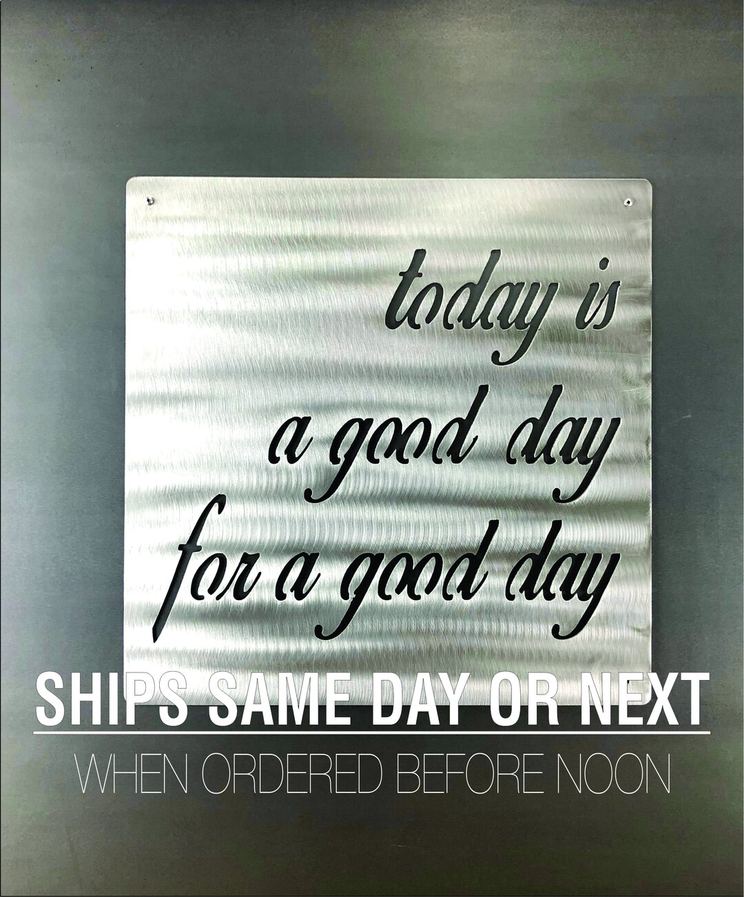 Today is a Good Day for a Good Day Polish Satin Nickel Finish Etsy