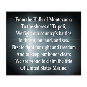 The Marine Corps Hymn....that says it all, Semper Fi brothers