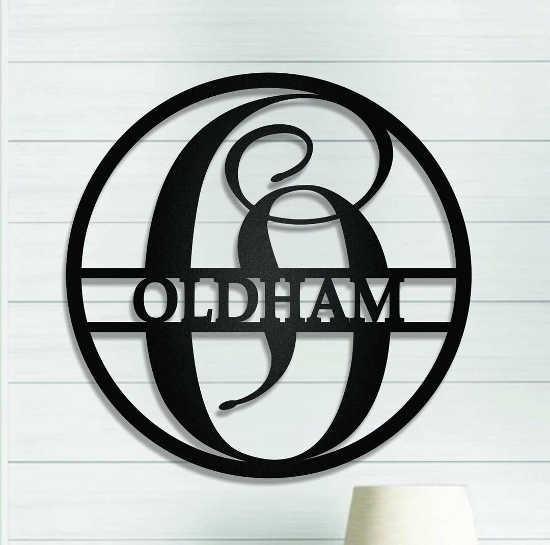 Custom Family Name Metal Monogram Sign or Ornament, Last Name Sign ...