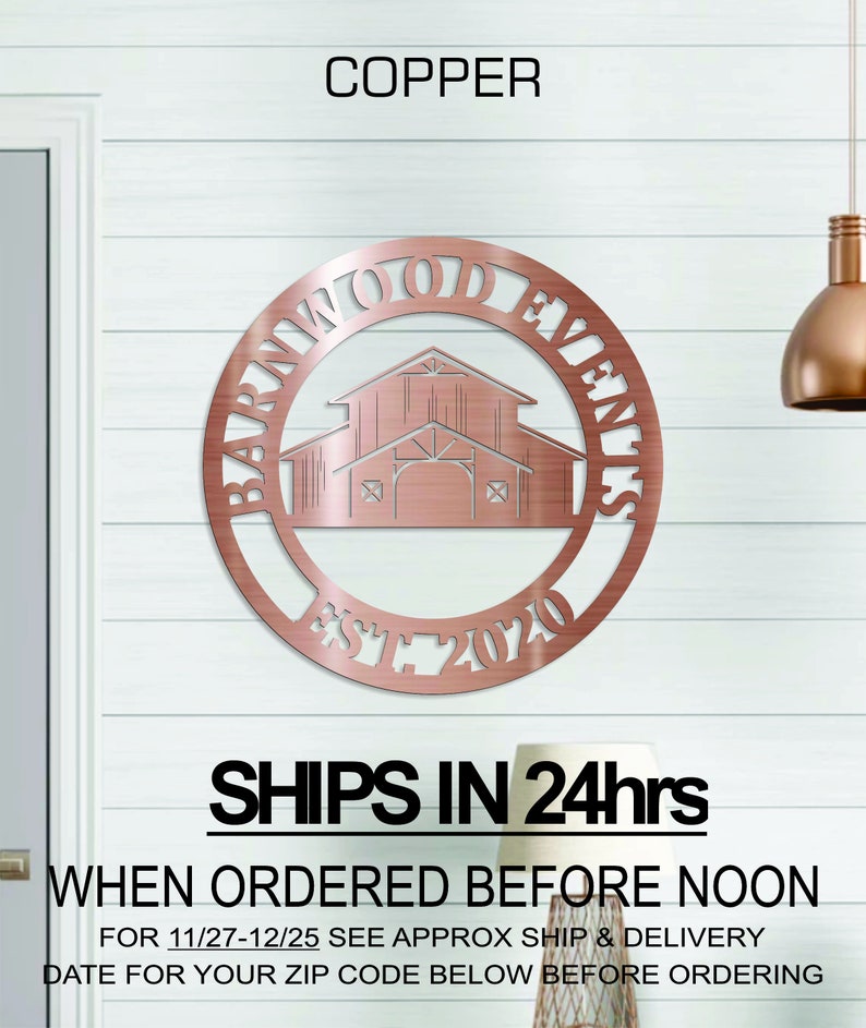Custom Barn Metal Monogram Sign, Personalized Ranch or Farm Metal Monogram, Closing Gift, Housewarming, Wedding Monogram, Anniversary Gift, Patio Decor, Home Decor, Door Hanger