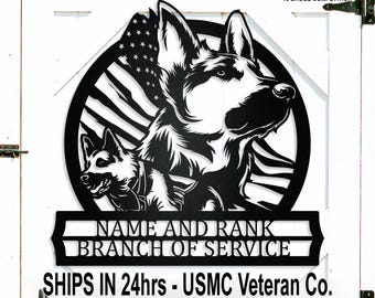 Custom K9 Police Dog Sign, Custom K9 Sign, Custom Metal Art, Personalized K9 Military Dog, Retired Police Dog Sign, German Shepard Metal Art