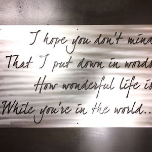 Your song, I hope you don&#39;t mind that I put down in words, Sir Elton John lyrics, wedding song, anniversary gift, wedding gift, gift for her